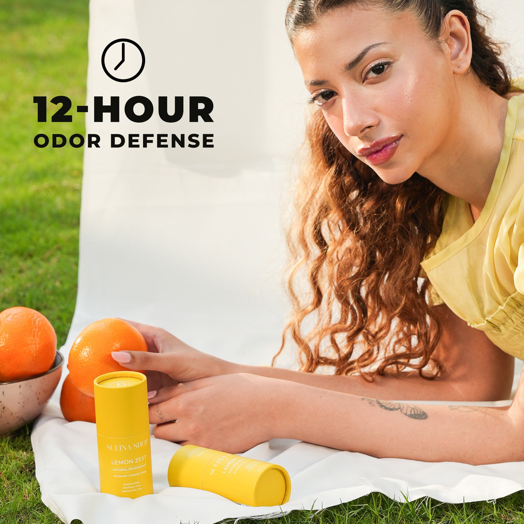 Lemon Zest Deodorant, Aluminum Free | Sulina Shop | Aluminum Free