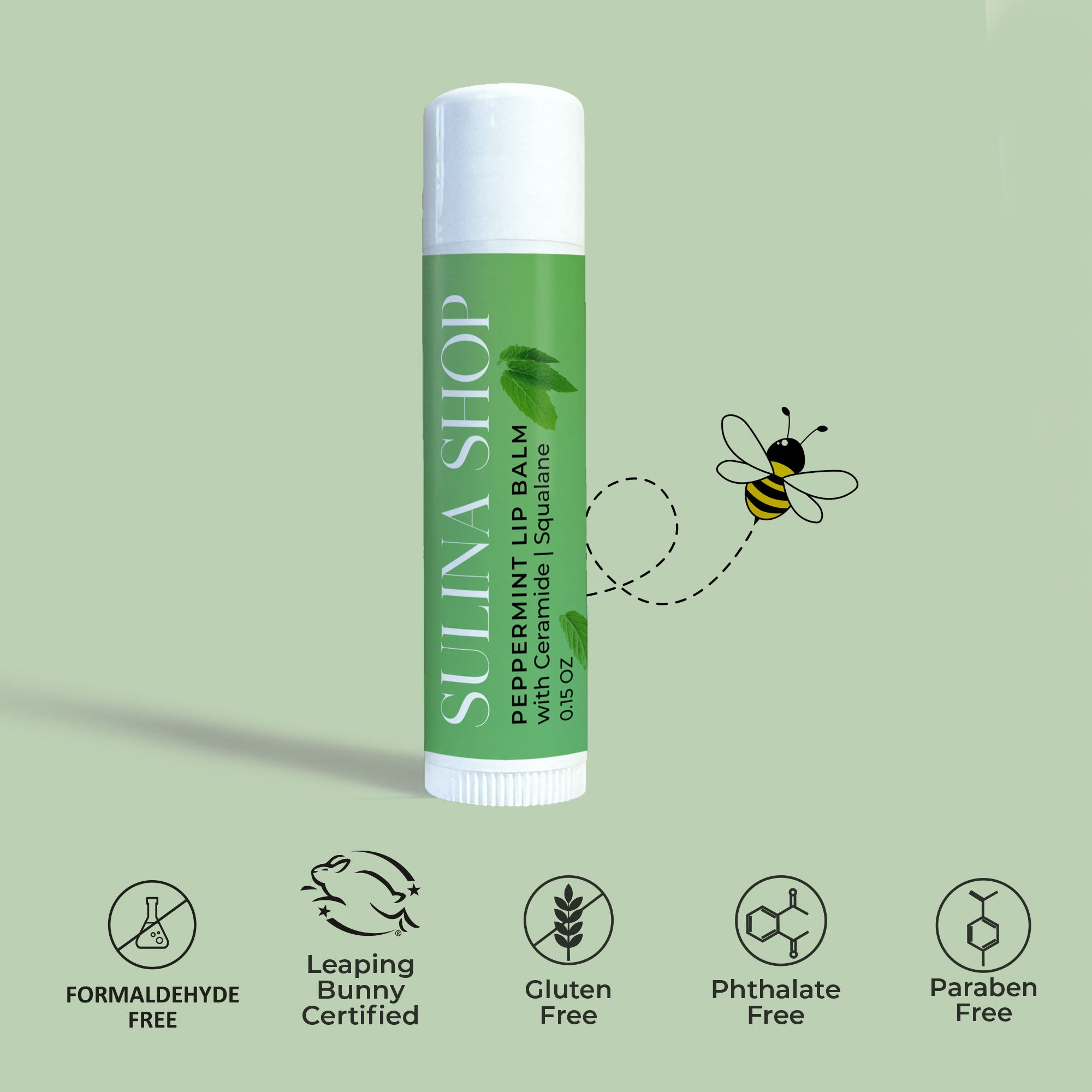 Sulina Shop Peppermint Beeswax Lip Balm