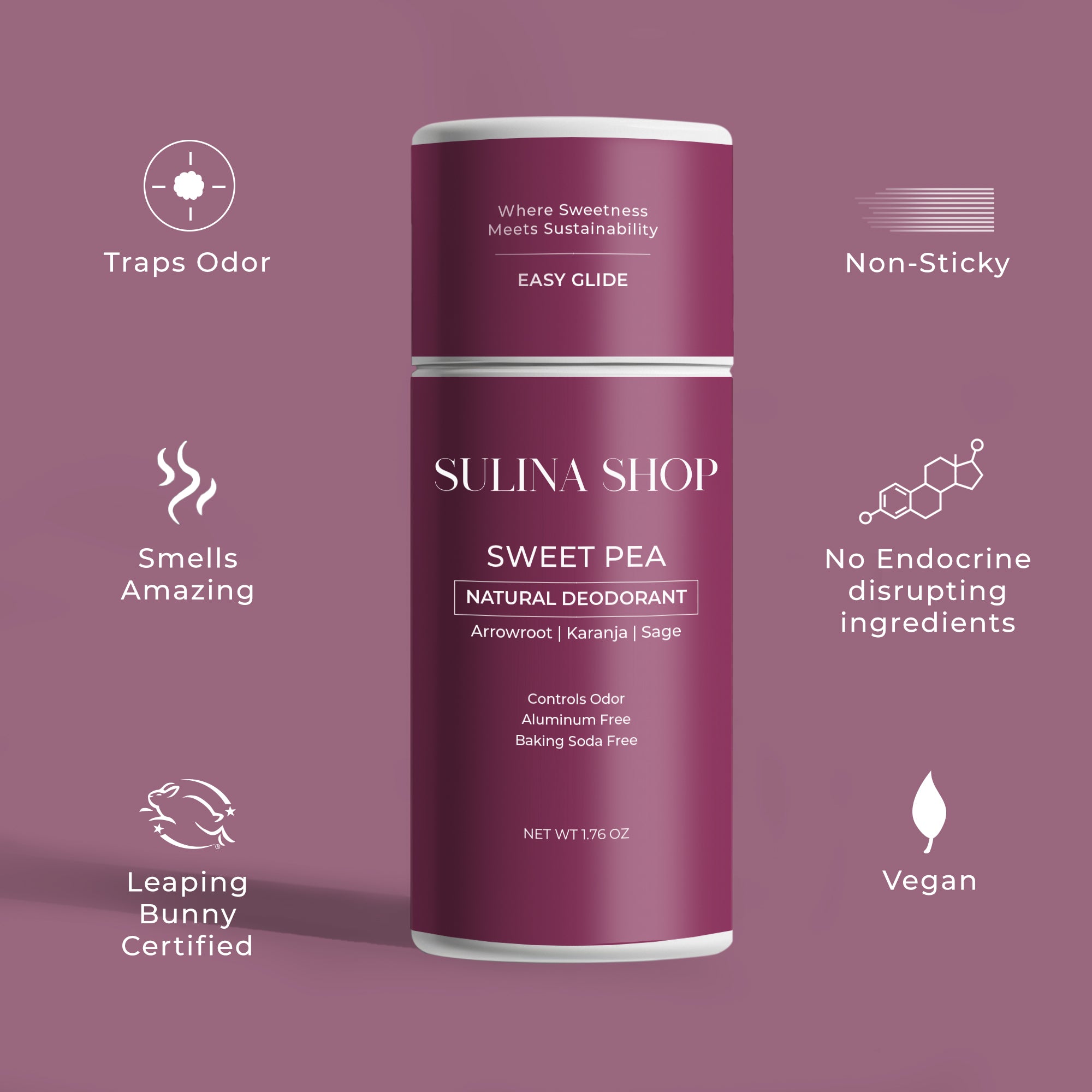 Sweet Pea Natural Deodorant