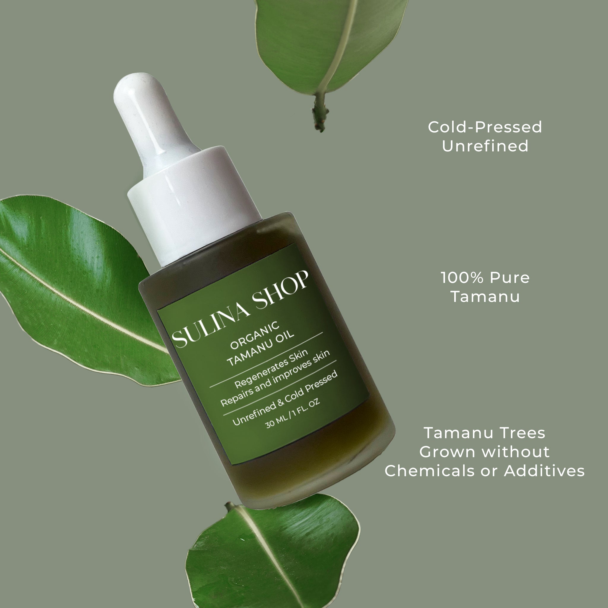 100% Cold-Pressed Organic Tamanu Oil for Hair, Eczema | Sulina Shop